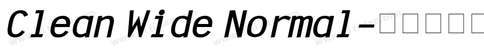 Clean Wide Normal字体转换